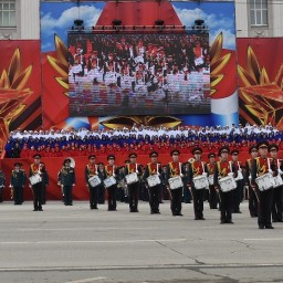 Парад Победы с прохождением колонн военной техники и проведением акции «Бессмертный полк» в Пермском
