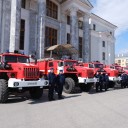 Дмитрий Махонин вручил пожарным службам Прикамья ключи от пяти новых автоцистерн